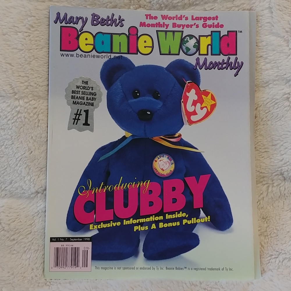 🎉2/$16 Beanie World Magazine September 1998